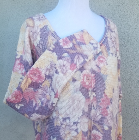 Free People Floral Print Sweater Top - Picture 5 of 8